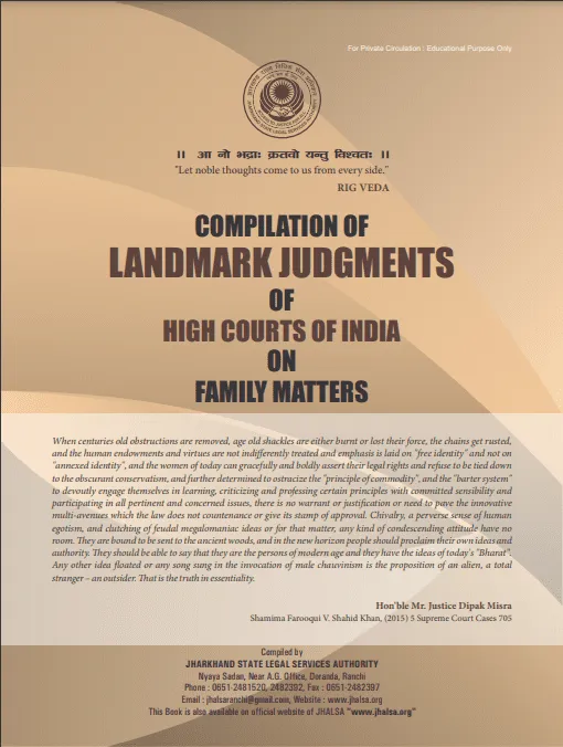 Compilation of Landmark Judgements of High Courts of India on Family Matters