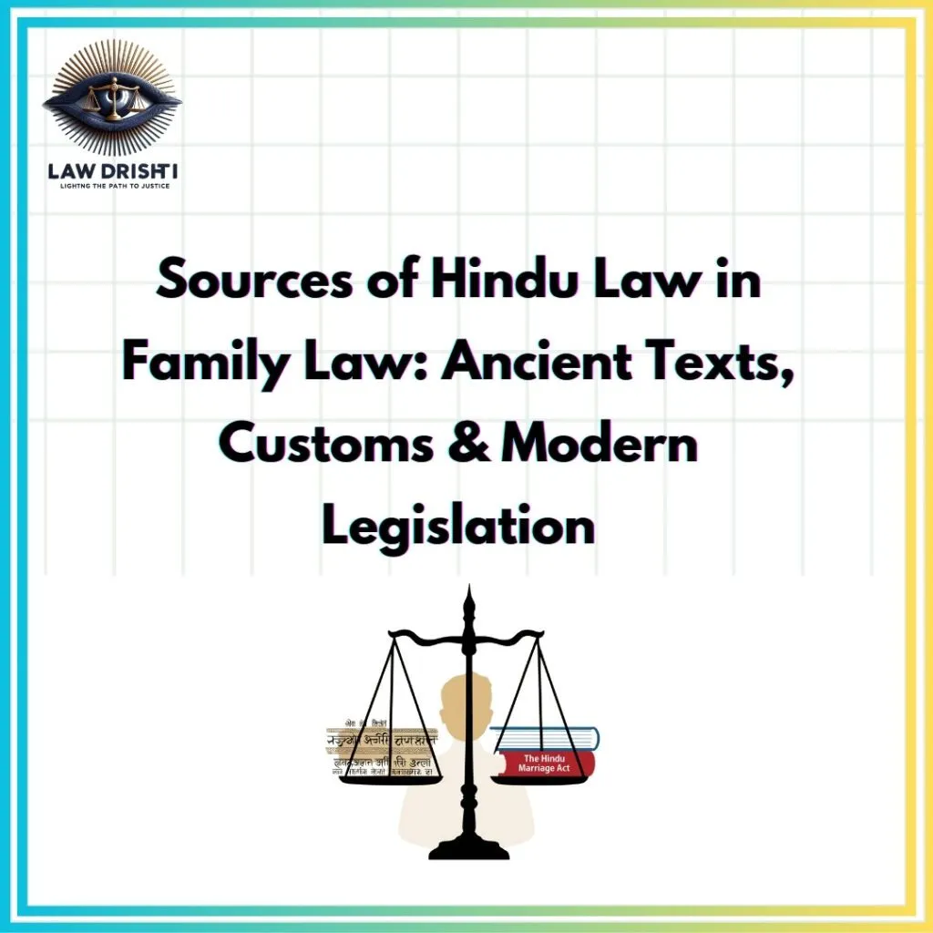 Sources of Hindu Law in Family Law: Ancient Texts, Customs