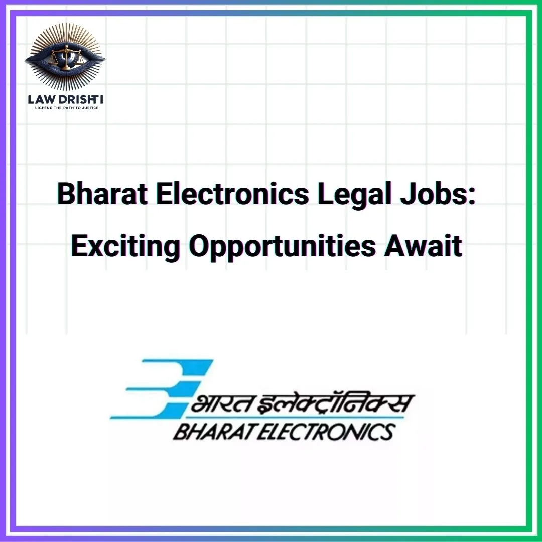 Bharat Electronics Legal Jobs