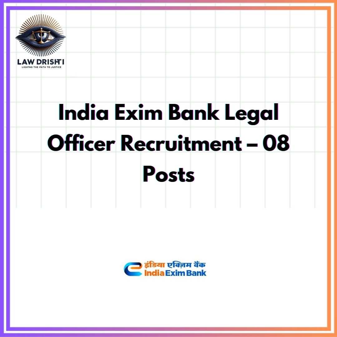 India Exim Bank Legal Officer Recruitment