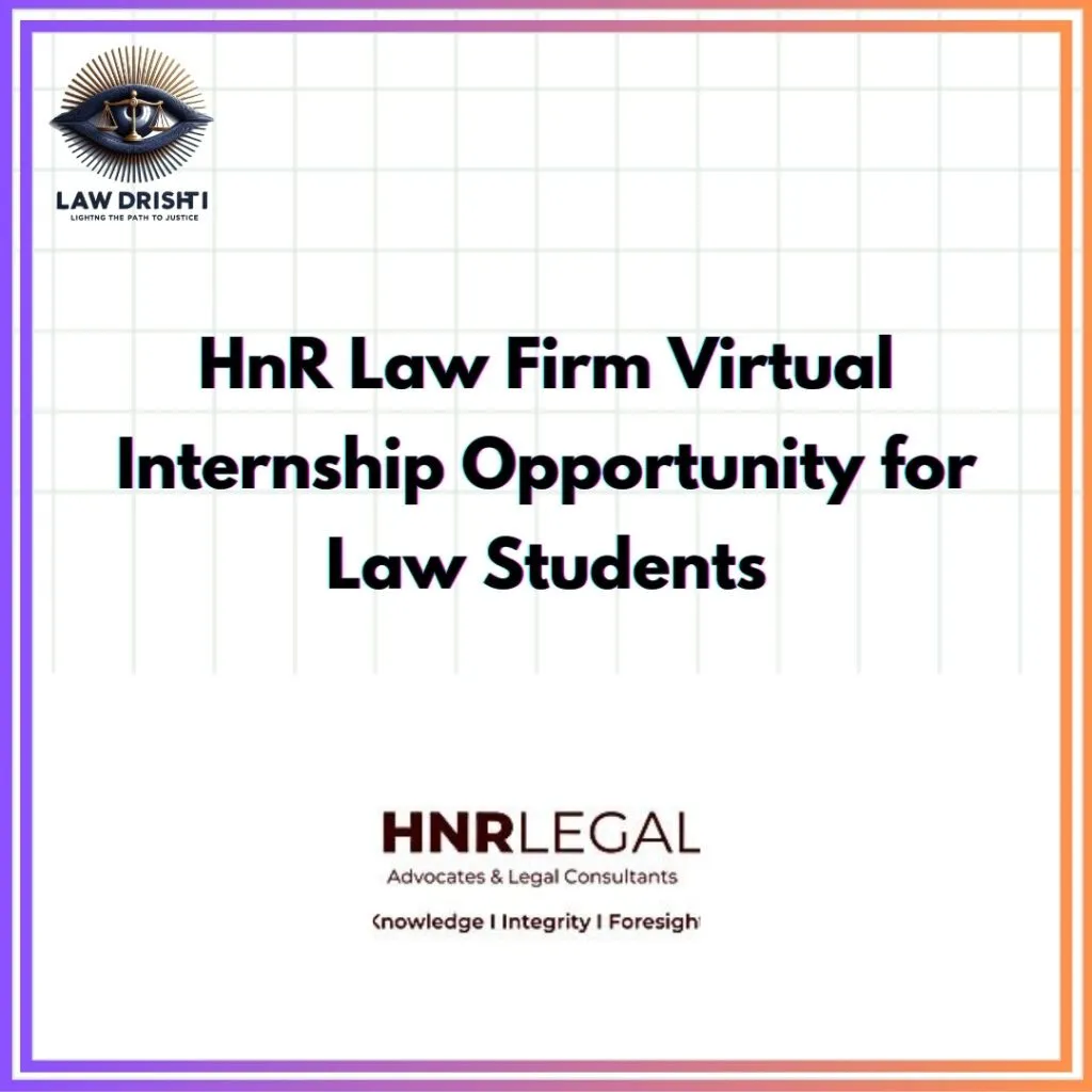 HnR Law Firm Virtual Internship Opportunity for Law Students