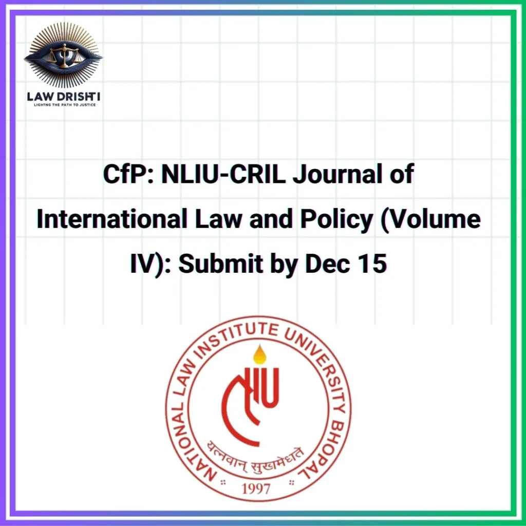 NLIU CRIL Journal 2024: Call for Papers