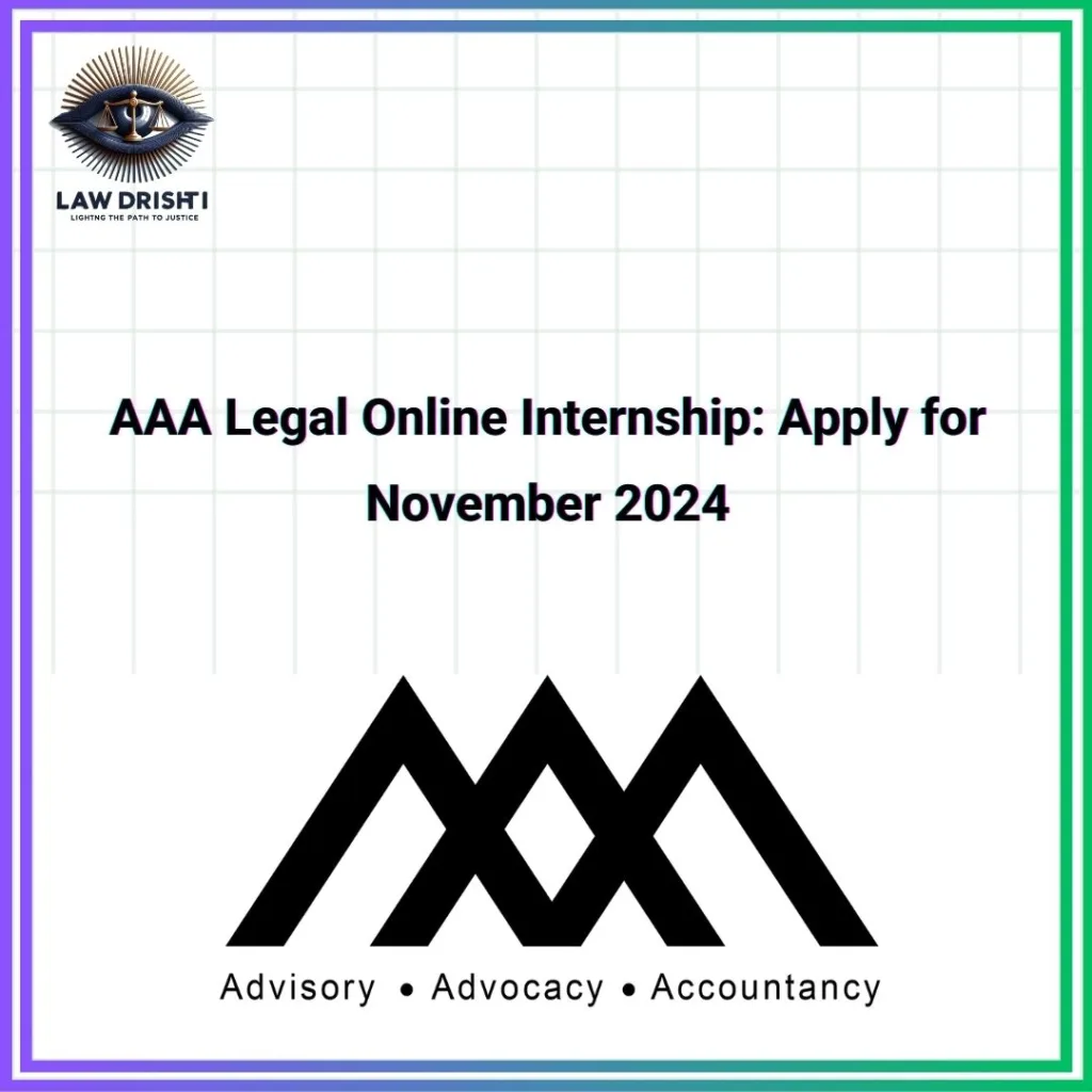 AAA Legal Online Internship: Apply for November 2024