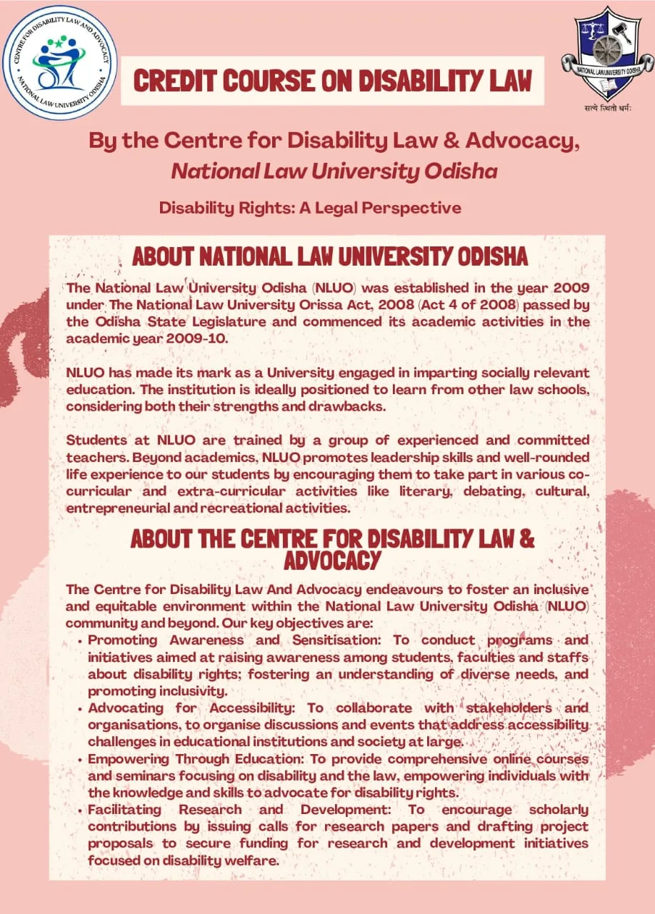 CREDIT COURSE ON DISABILITY LAW