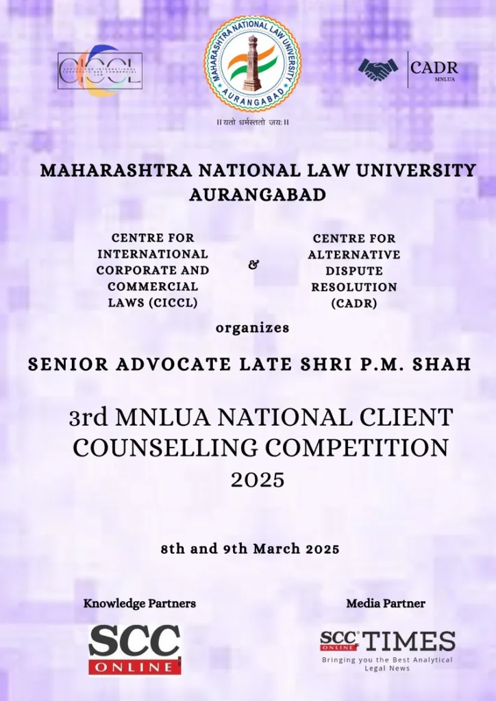 MNLUA’s 3rd National Client Counselling Competition 2025