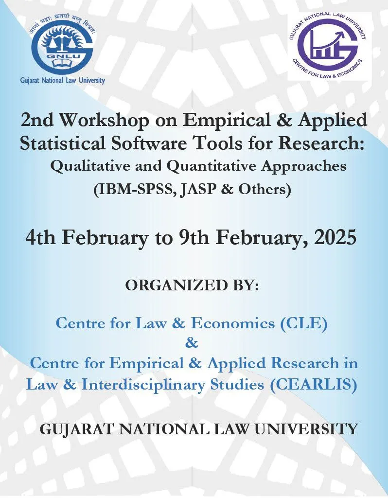 2nd GNLU Workshop on Empirical & Applied Statistical Software Tools for Research