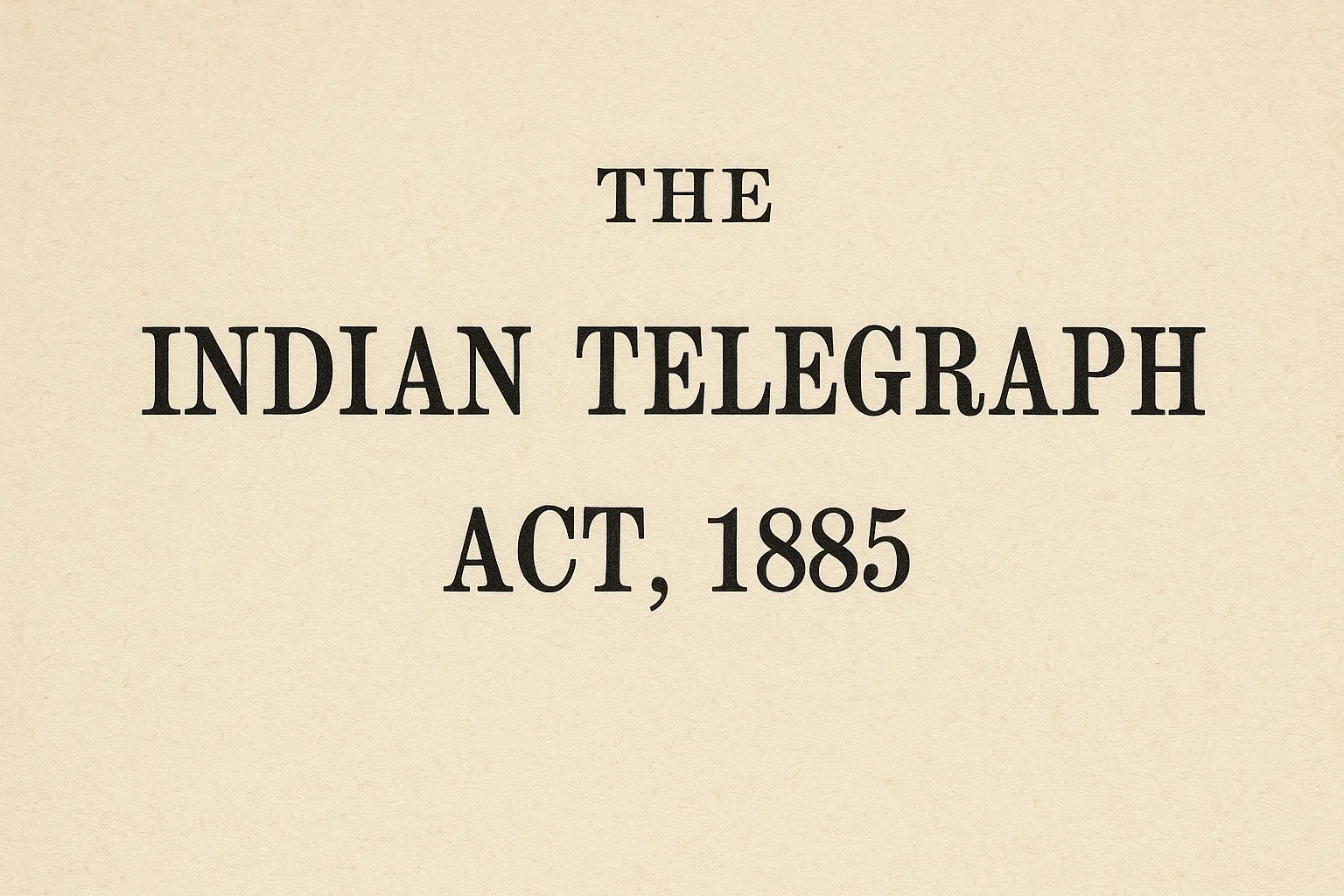 telegraph act